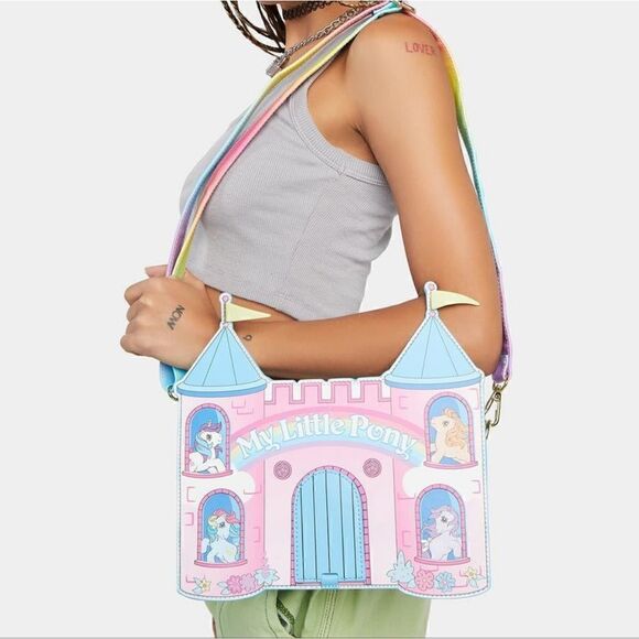 Loungefly My Little Pony Castle Crossbody Bag NWT - Picture 1 of 14